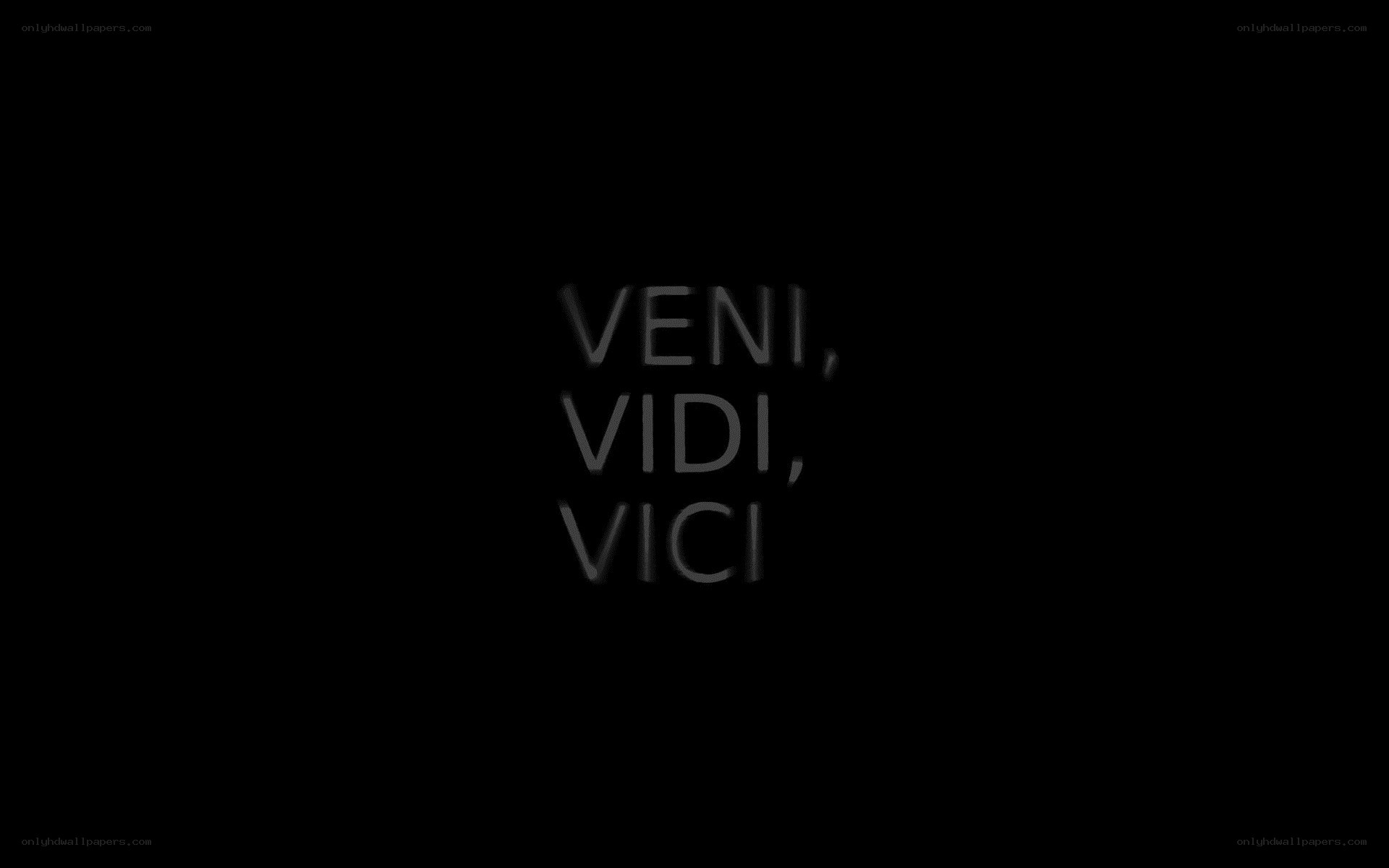 Latin phrase on black background