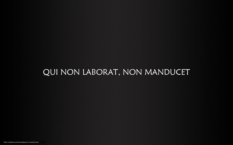 Latin quote on black background