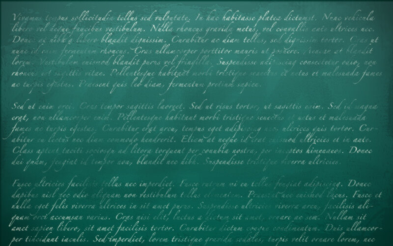 Latin text on green background
