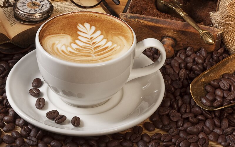 Latte Art Coffee Cup — Brown, Cozy
