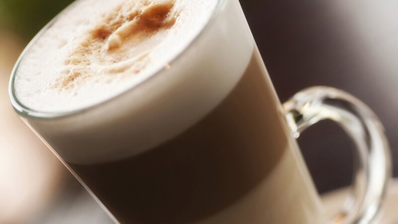 Latte in Glass Mug