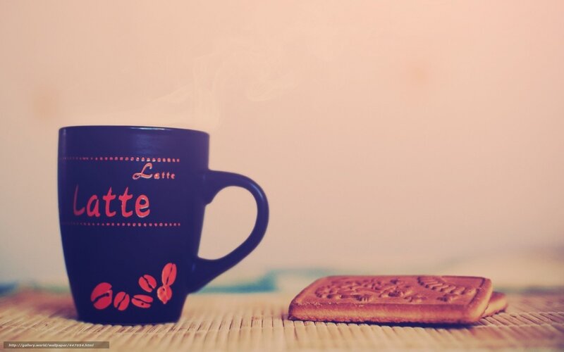 Latte mug with cookies