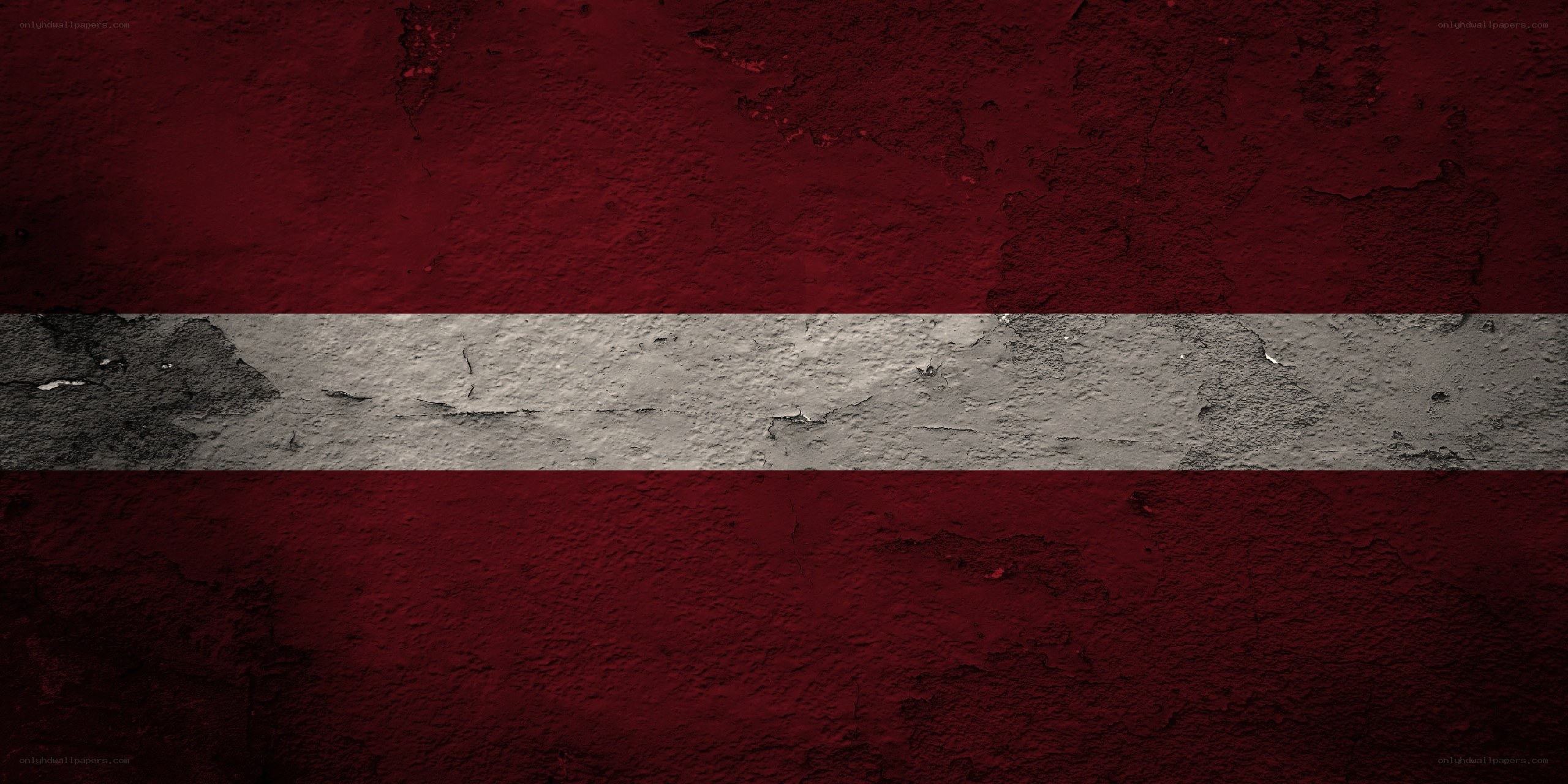 Latvia flag on textured wall