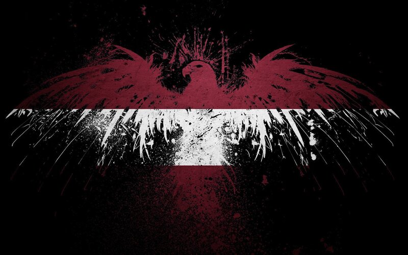 Latvian eagle flag art