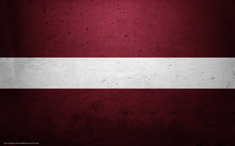 Latvian Flag on Wall