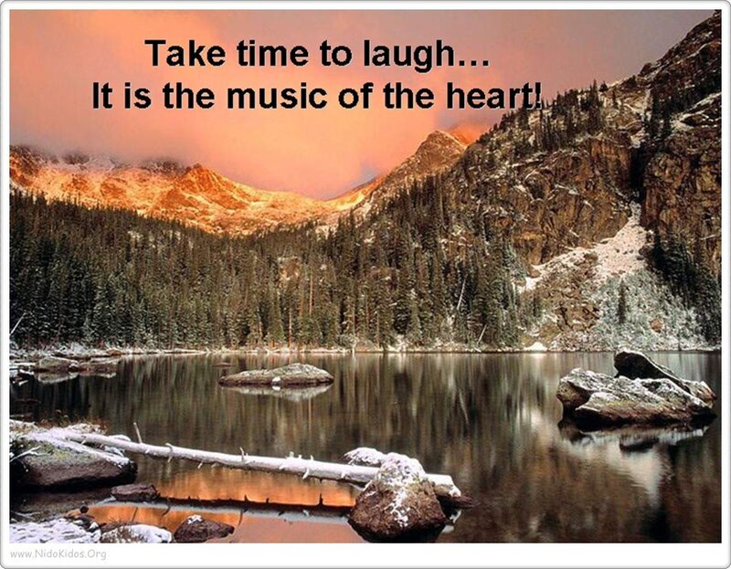 Laugh at the heart's music