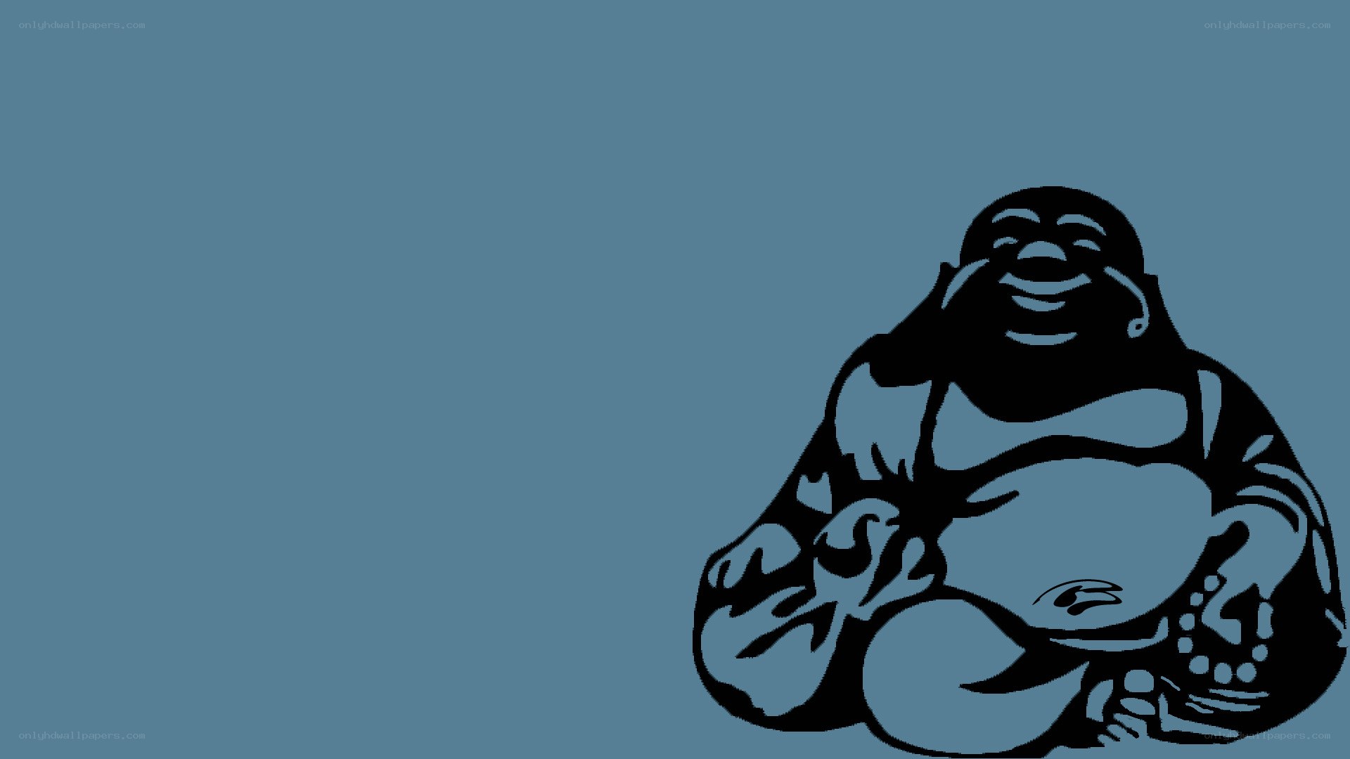 Laughing Buddha silhouette