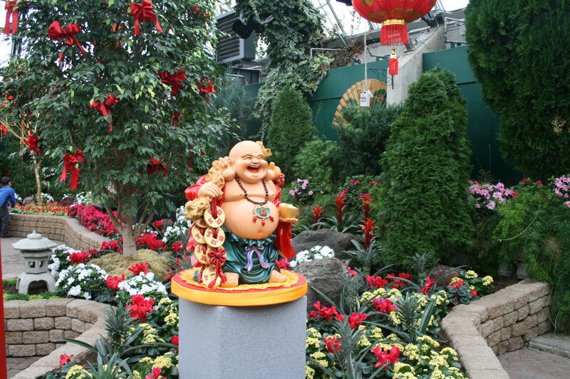 Laughing Buddha Statue — Green