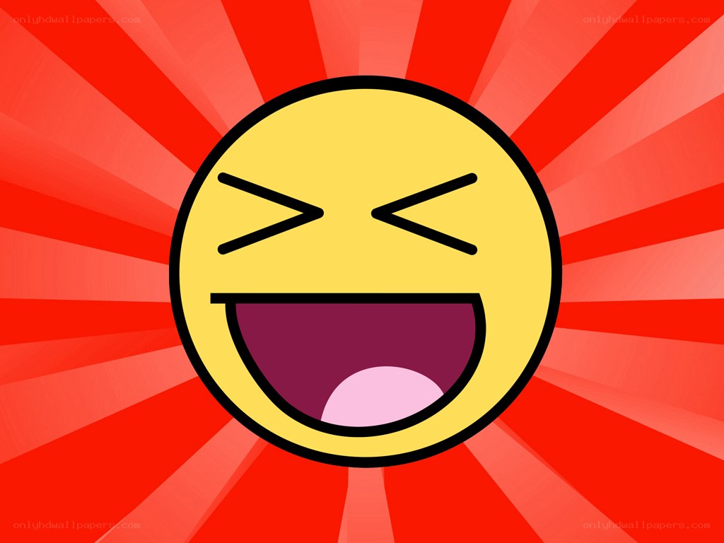 laughing emoji on red background