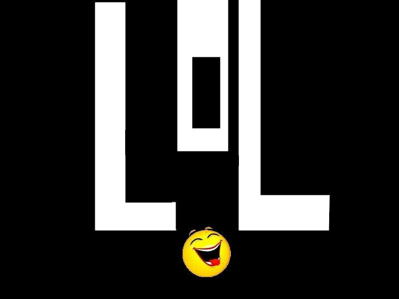 Laughing Emoji under Letters