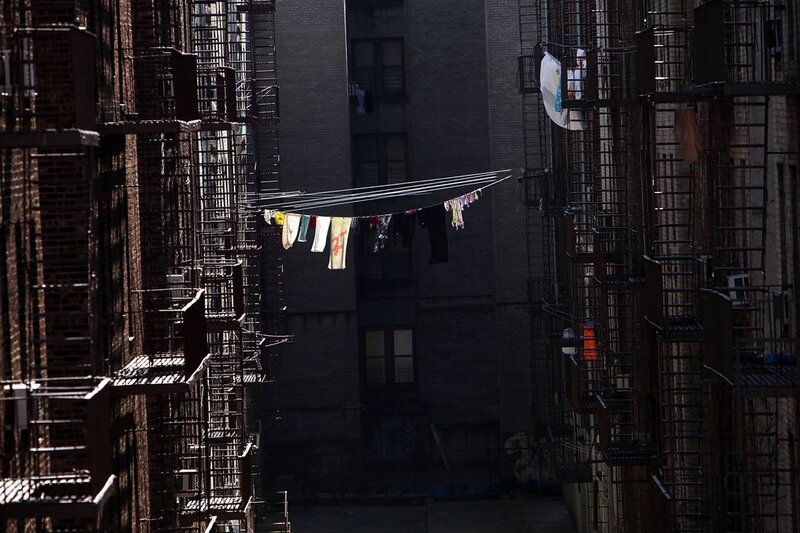 Laundry in a city alley