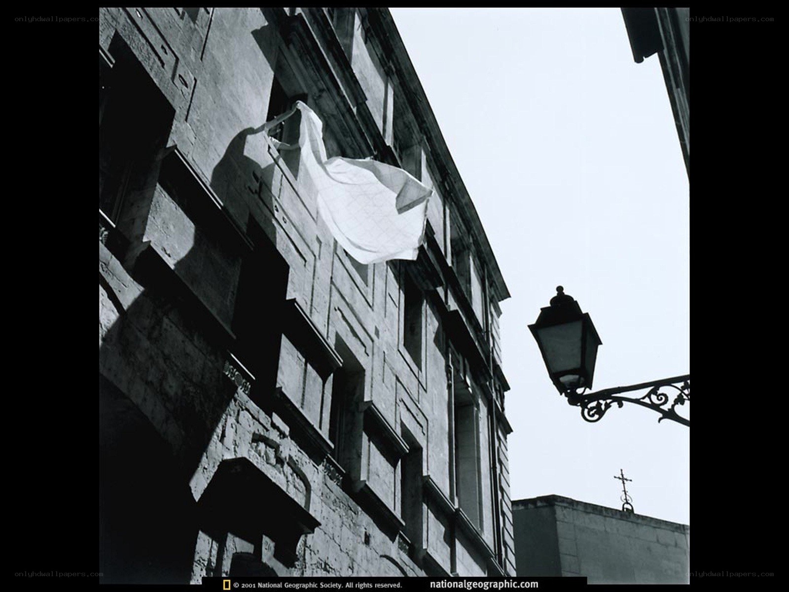 Laundry on a city street