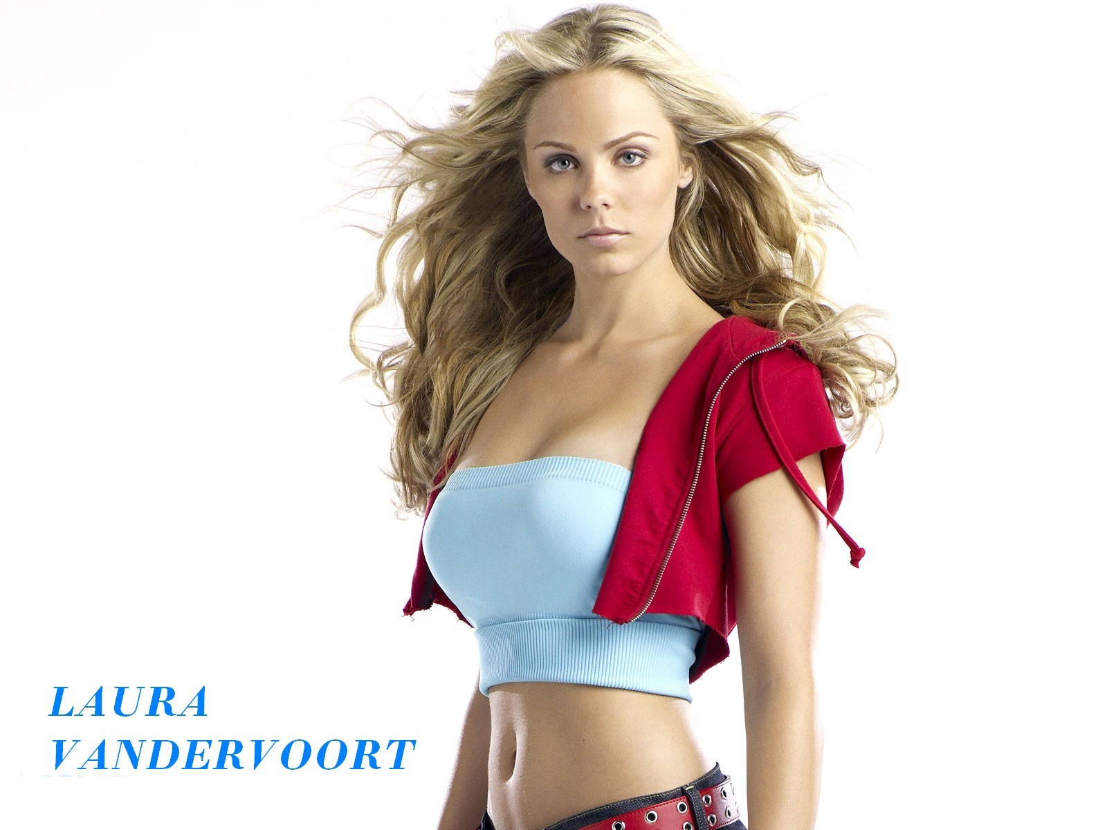 Laura Vandervoort in a studio portrait