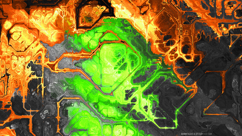 Lava and Green Liquid