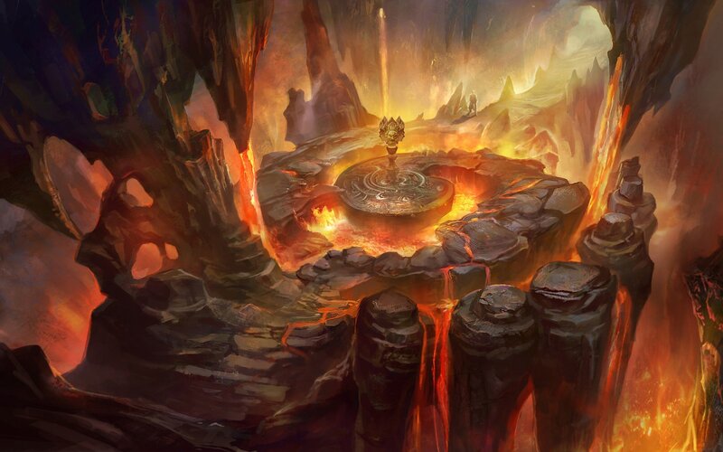 Lava Chamber with Artifact