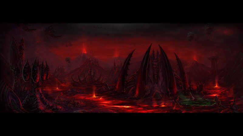 Lava-covered Alien Landscape