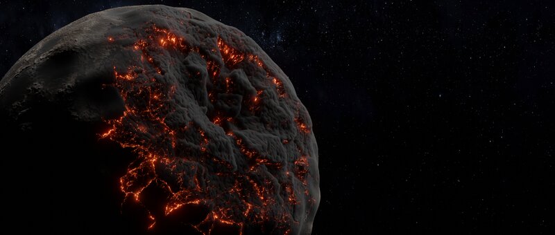 Lava-covered Planet — Black, Dramatic, 3d Render