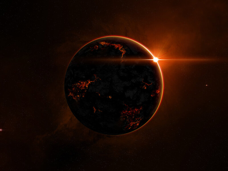 Lava-covered Planet