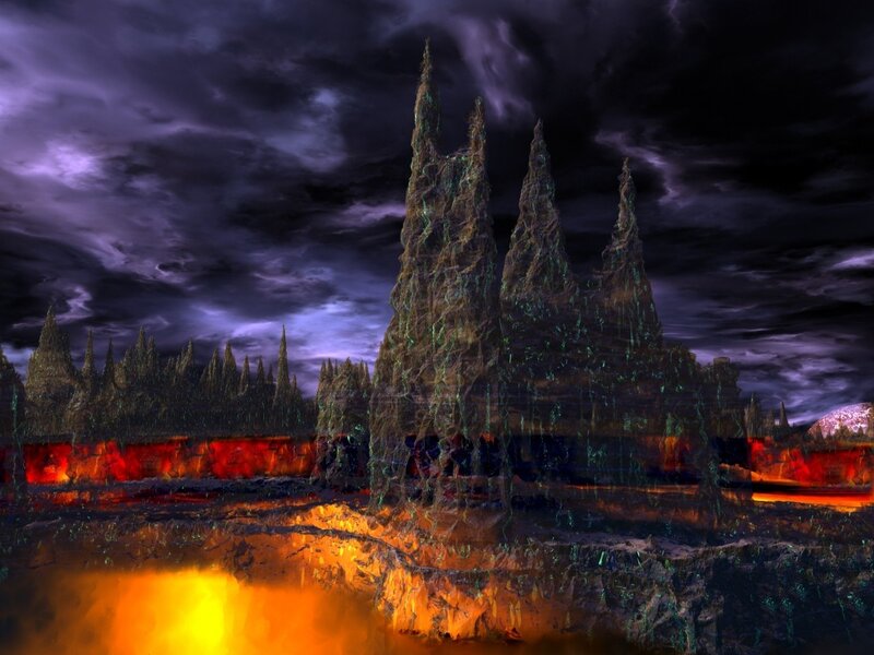 Lava-covered Spires