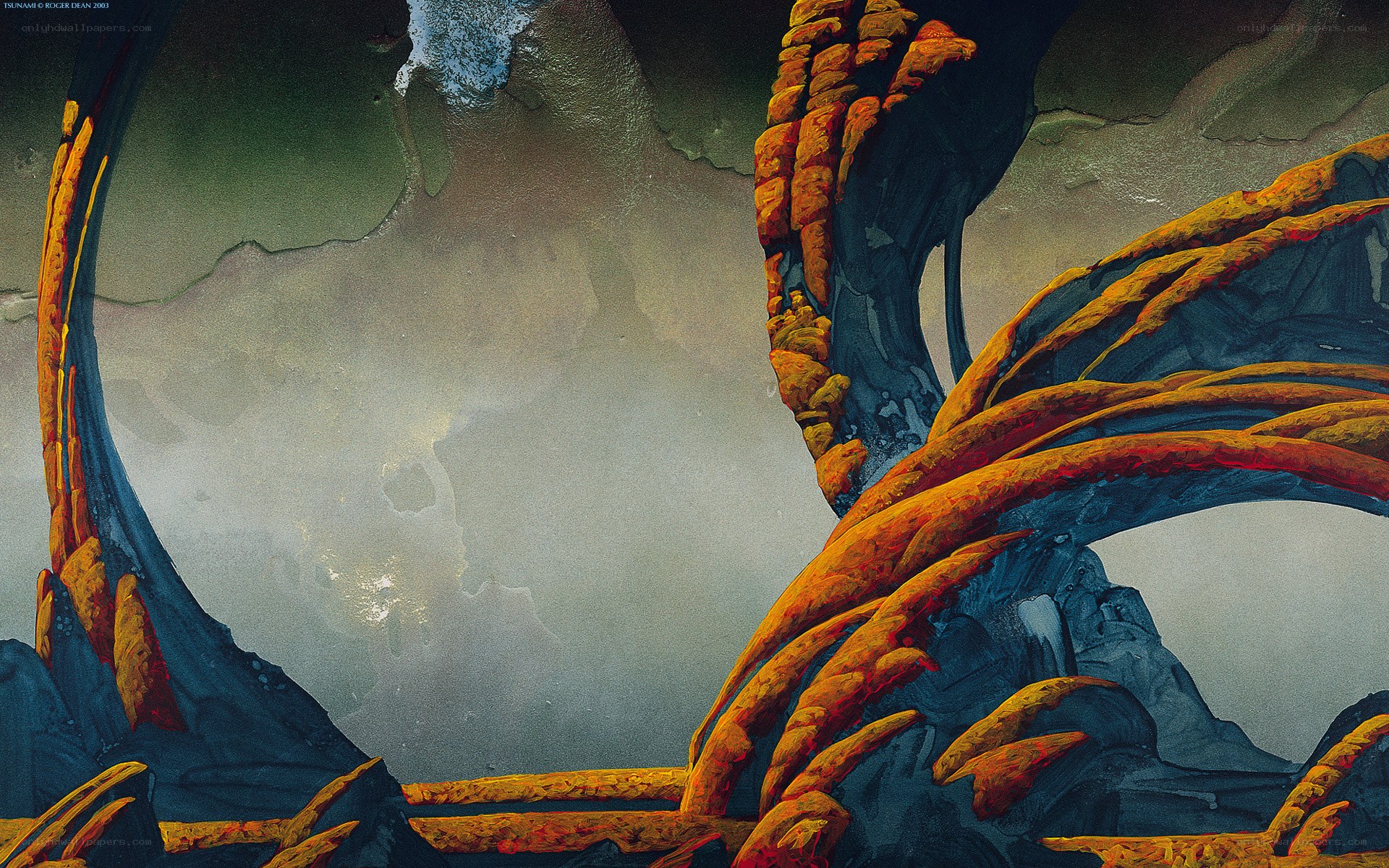Lava creature in cavern