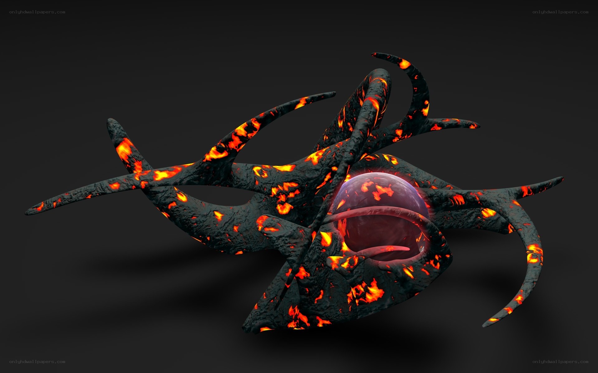 lava creature with glowing core