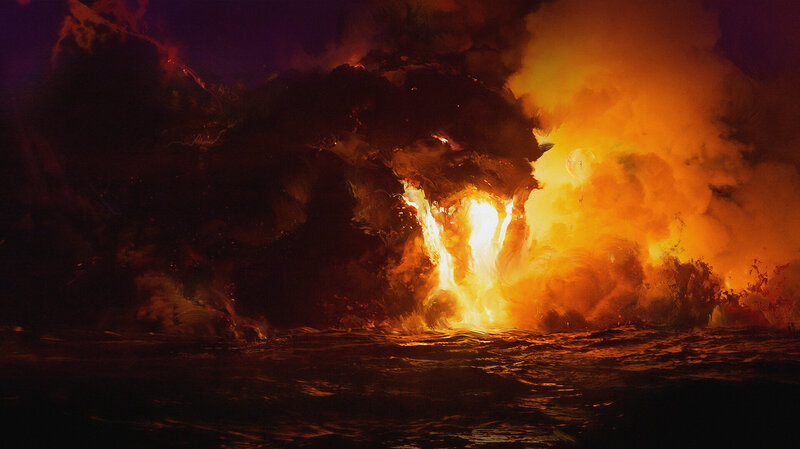 Lava Erupting into Ocean