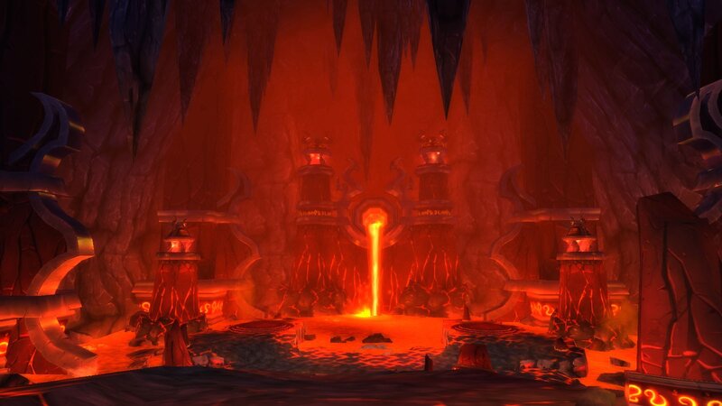 lava-filled cavern chamber