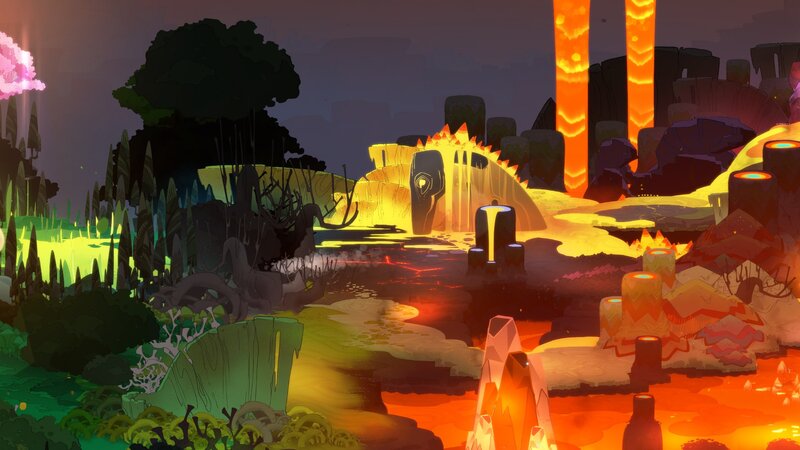 Lava-filled Cavern — Orange, Dramatic