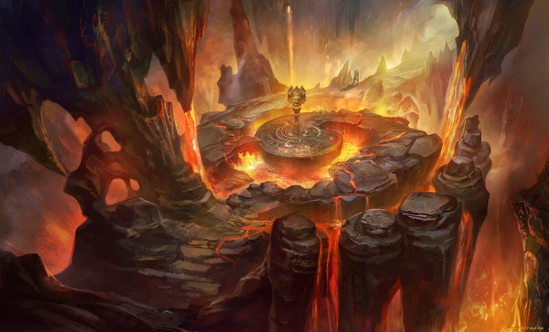 Lava-filled Cavern — Orange