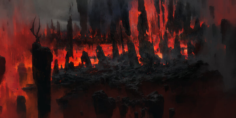 Lava-filled Cavern — Red