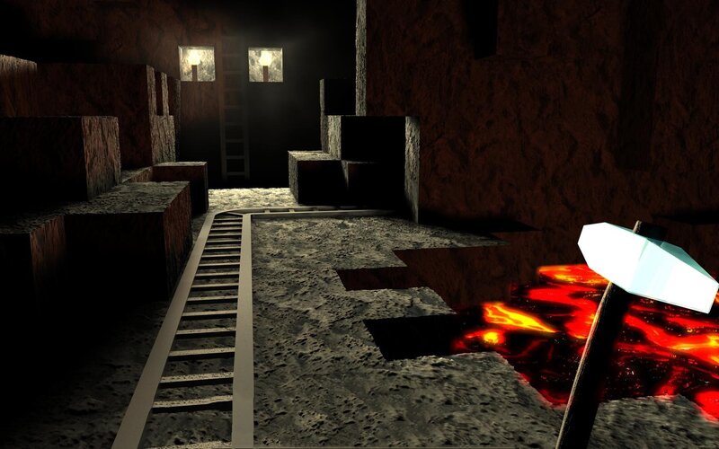 Lava-filled Mine Tunnel