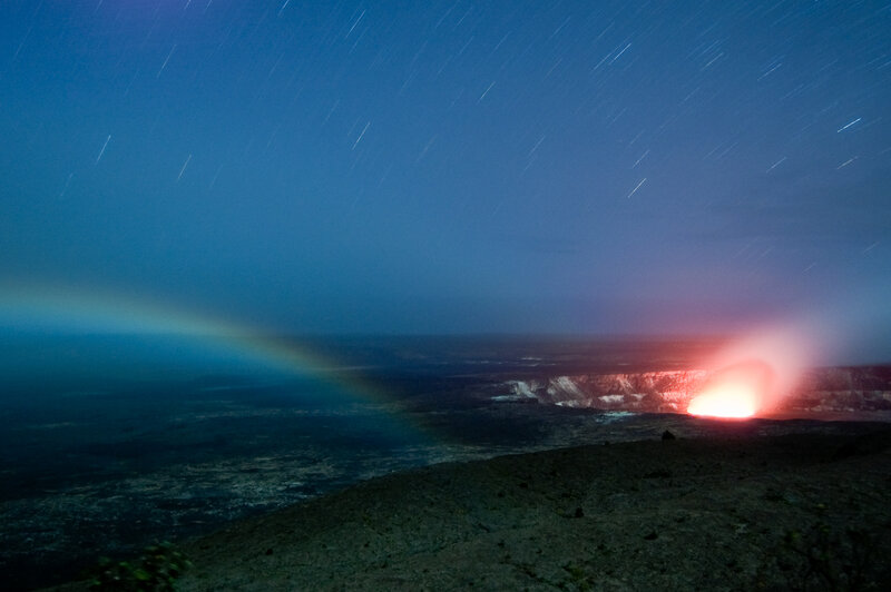 Lava Flow at Night — Blue