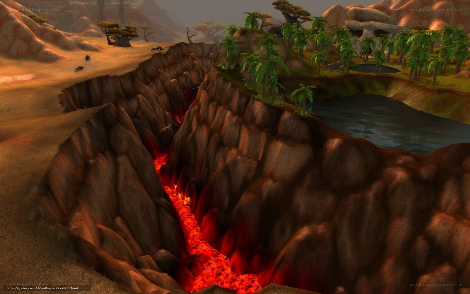 lava flow in canyon