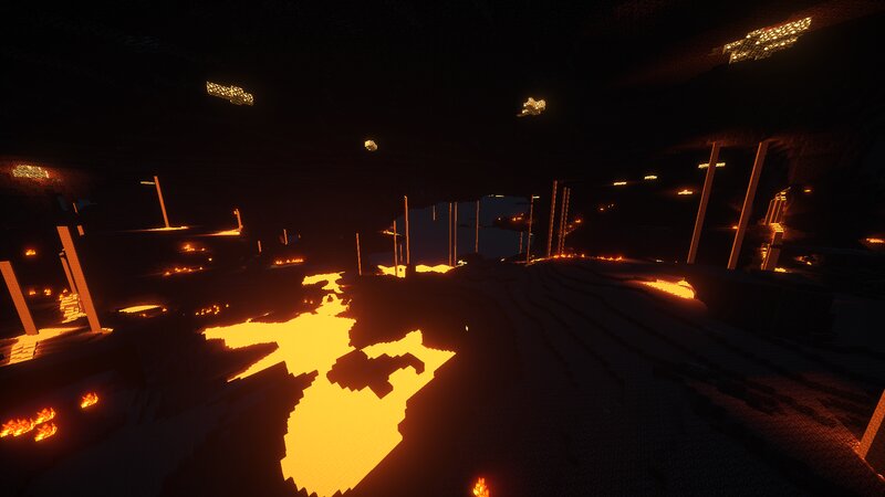 Lava Flow in Cave — Black, Dark, Dramatic
