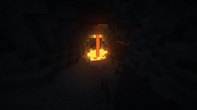 Lava Flow in Cave — Black, Dark, Mysterious