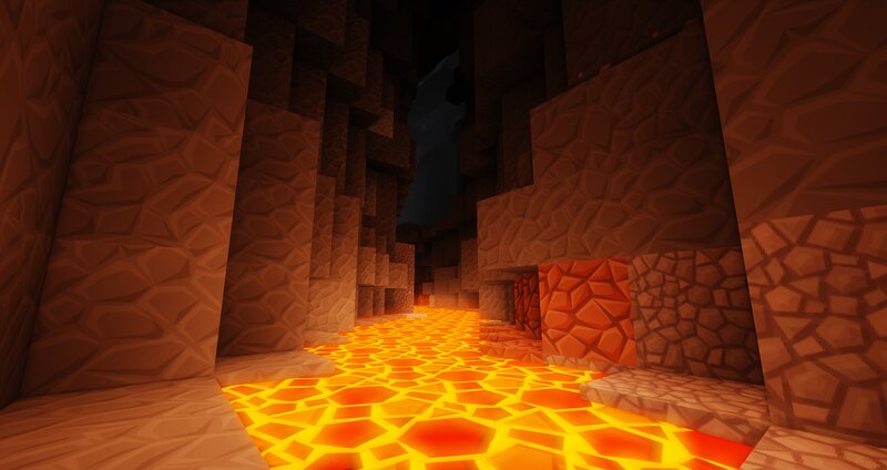 Lava Flow in Cave — Orange