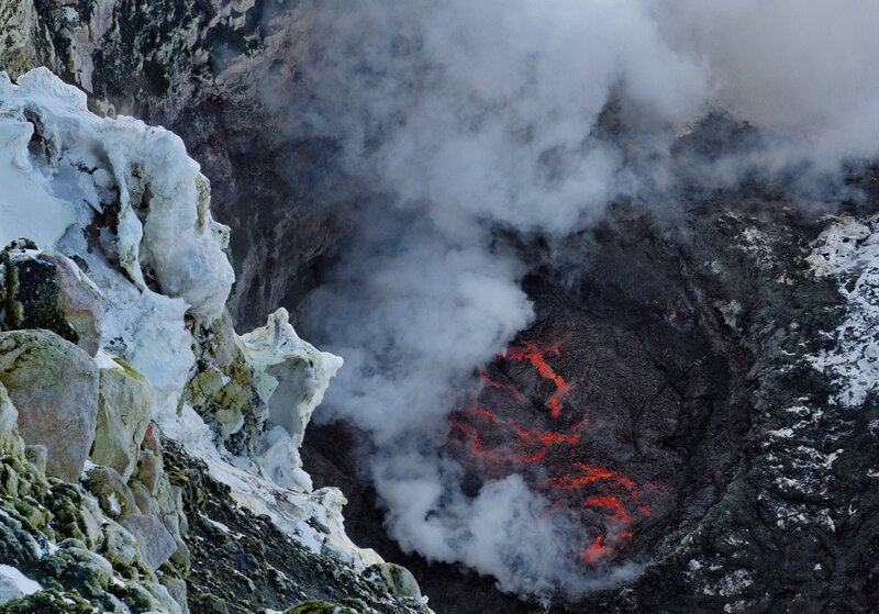 Lava Flow in Crater