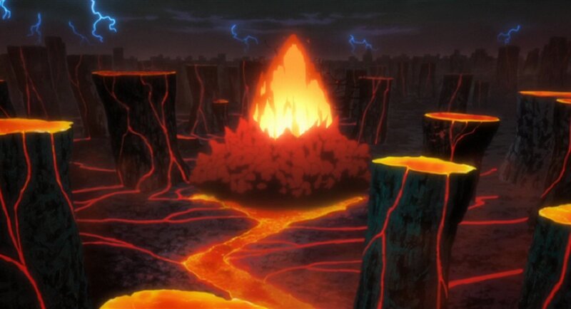 Lava Flow in Forest