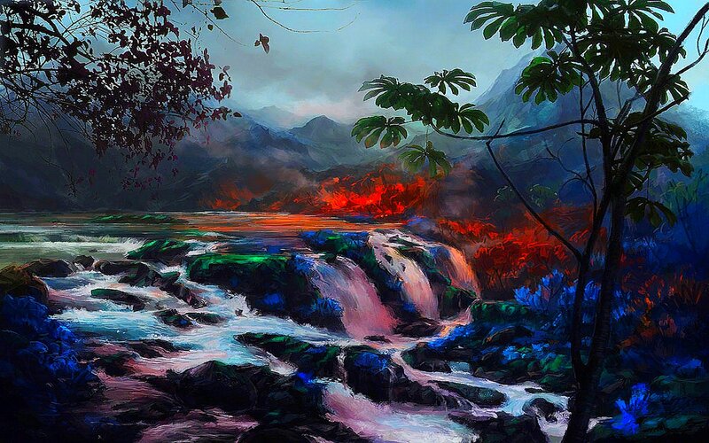 Lava Flow in Jungle