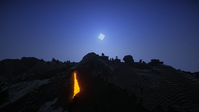 Lava Flow in Mountain