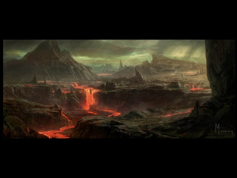 lava flow landscape
