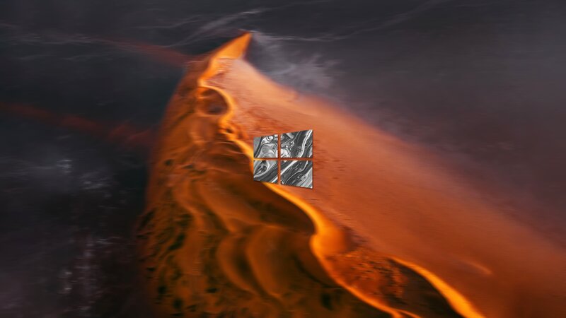 Lava Flow Landscape — Orange