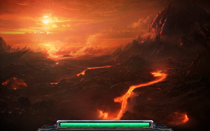 lava flow on alien planet