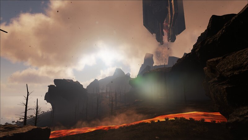 Lava Flow on Alien Planet — Orange