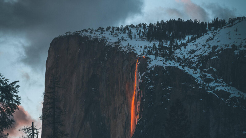 Lava Flow on Cliff