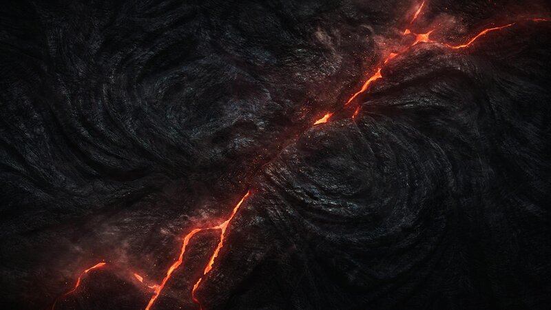 Lava Flow on Rock — Black, Dramatic