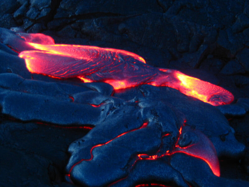 Lava Flow on Rock