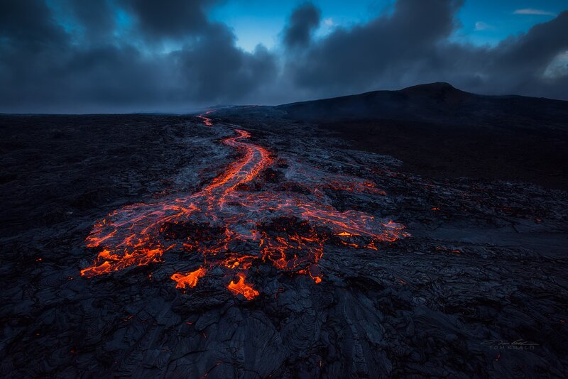 Lava Flow on Volcanic Field — Black