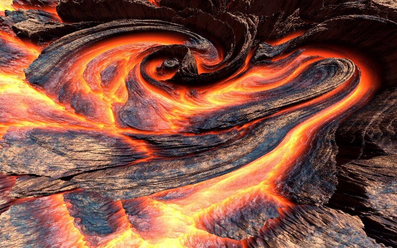 Lava Flow Swirl — Orange
