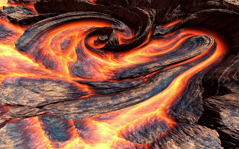 Lava Flow Swirl — Red, Dramatic